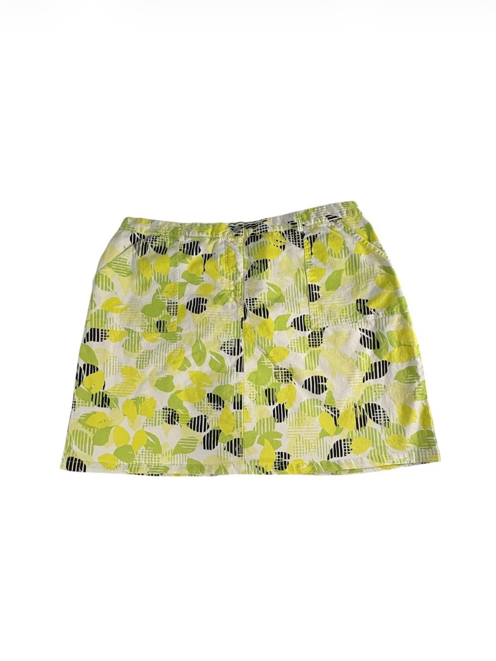 Hearts of Palm 20W Lime Floral Skort Plus Golf Resort Summer Skirt Shorts